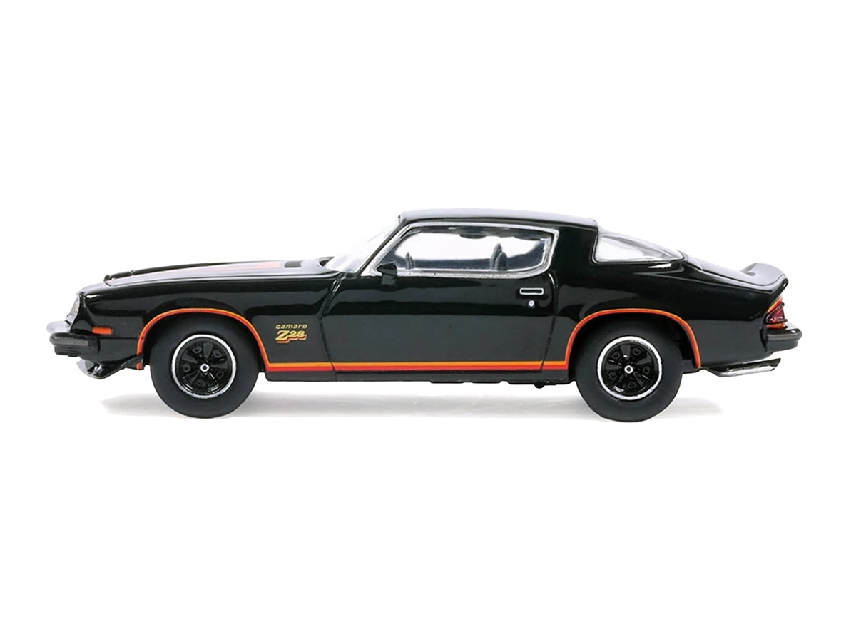 1977 Chevrolet Camaro Z28 Black with Stripes 1/64 Diecast by IXO Models