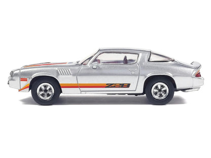 1979 Chevrolet Camaro Z28 Silver Metallic with Stripes Red Interior 1/64 Diecast