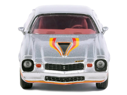 1979 Chevrolet Camaro Z28 Silver Metallic with Stripes Red Interior 1/64 Diecast