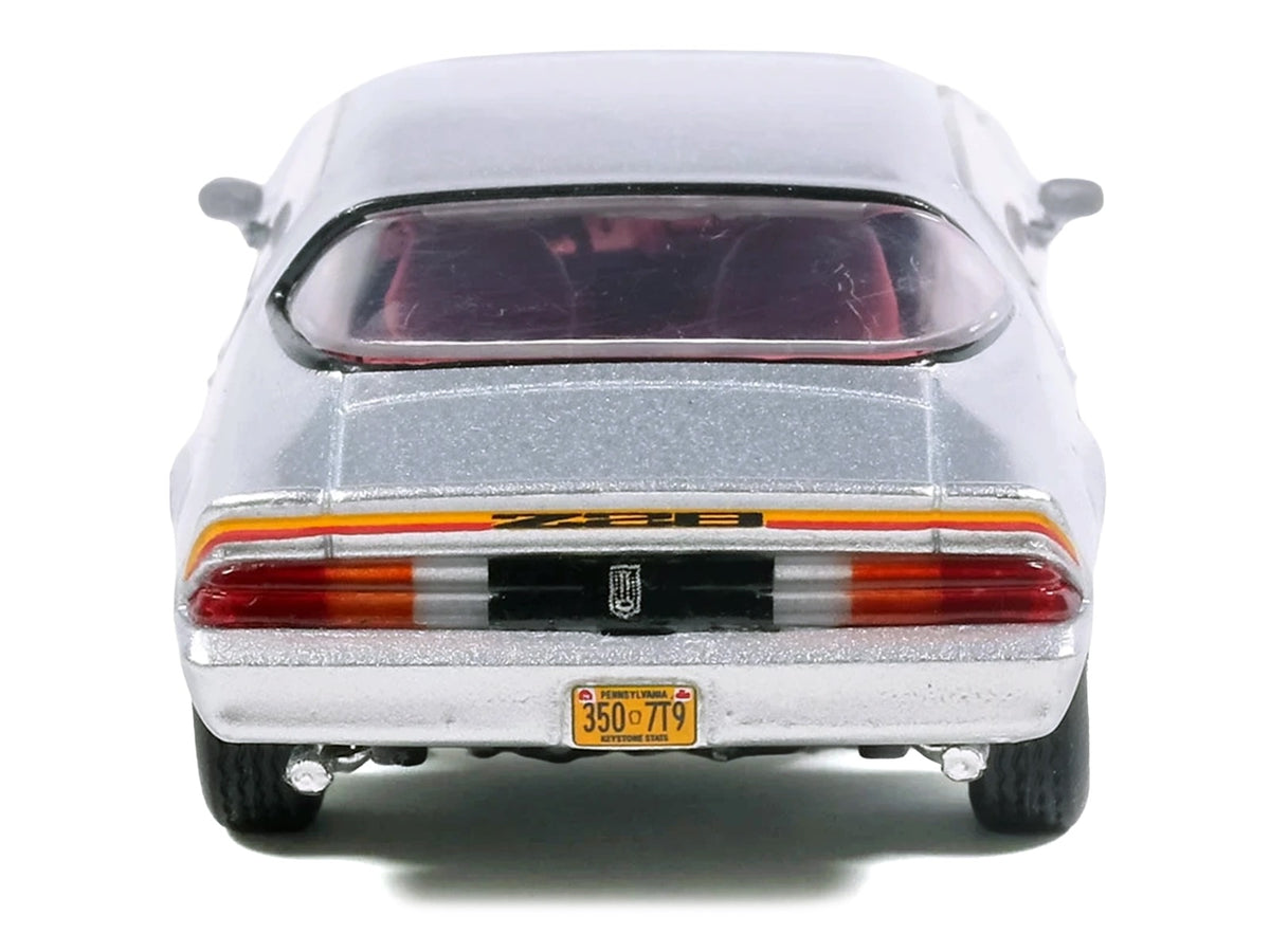 1979 Chevrolet Camaro Z28 Silver Metallic with Stripes Red Interior 1/64 Diecast