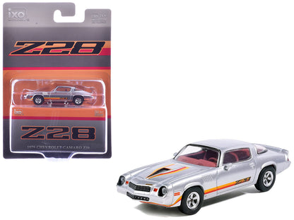 1979 Chevrolet Camaro Z28 Silver Metallic with Stripes Red Interior 1/64 Diecast