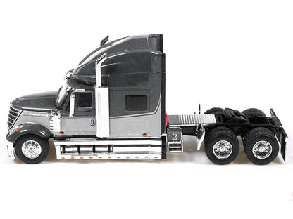 2010 International Lonestar Truck Tractor Gray and Light Gray Two-Tone 1/64 Diecast Model by IXO Models