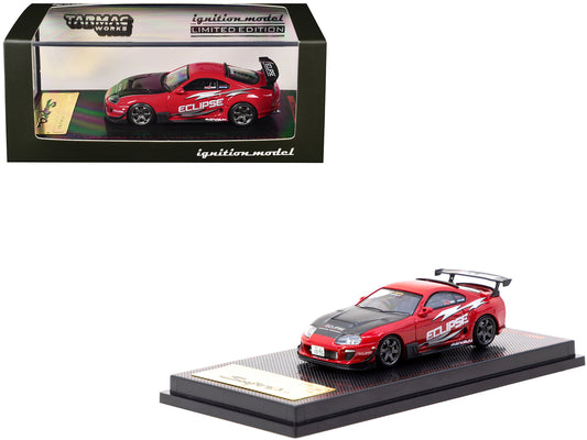 Toyota Supra RZ RHD "Eclipse Racing Concept" Red with Carbon Hood 1/64 Diecast