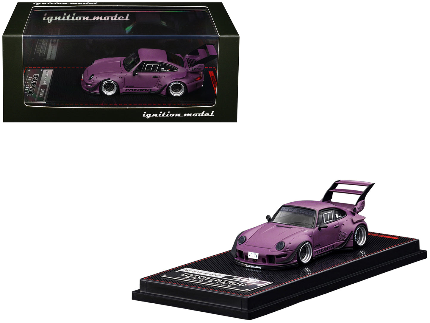 RWB 993 "Rotana" Matt Purple 1/64 T&y Diecast Model Car by Ignition Model