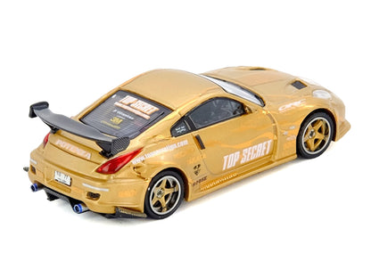 Nissan "Top Secret Thailand" 350Z RHD (Right Hand Drive) Gold Metallic with Graphics 1/64 T&y Diecast Model Car by Inno Models