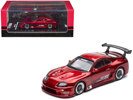 T&yota Supra (A80) "Top Secret" GT300 RHD (Right Hand Drive) Red Metallic 1/64 T&y Diecast Model Car by Inno Models