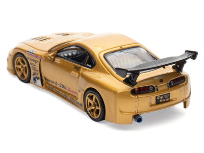 Toyota Supra (A80) "Top Secret" GT300 RHD (Right Hand Drive) Gold Metallic "Tokyo Auto Salon 2025 Event Exclusive" 1/64 Diecast Model Car by Inno Models