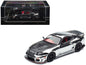 Toyota Supra (A80) "Top Secret" GT300 RHD (Right Hand Drive) Chrome with Carbon Hood and Red Interior "Tokyo Auto Salon 2026 Event Exclusive" 1/64 Diecast Model Car by Inno Models