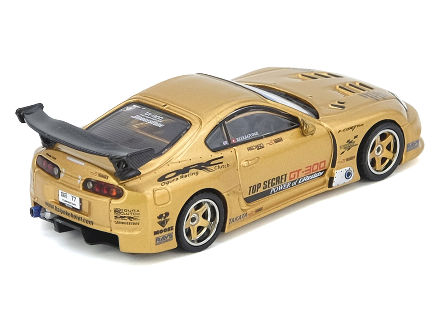 Toyota Supra (A80) "Top Secret Thailand" GT300 RHD (Right Hand Drive) Gold Metallic "Tokyo Auto Salon Kuala Lumpur 2025 Event Exclusive" 1/64 Diecast Model Car by Inno Models