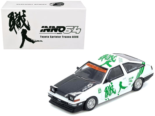 Toyota Sprinter Trueno RHD #15 Keiichi Tsuchiya Green Graphics 1/64 Diecast