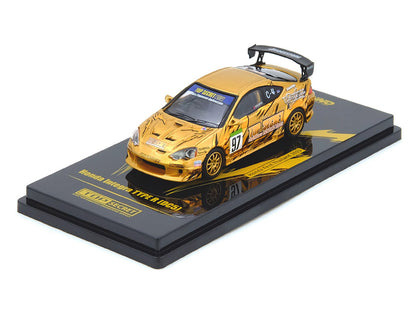 Honda Integra Type R (DC5) RHD (Right Hand Drive) #97 "Top Secret Thailand" Gold Metallic with Graphics "Honda Fest Thailand 2025"1/64 T&y Diecast Model Car by Inno Models