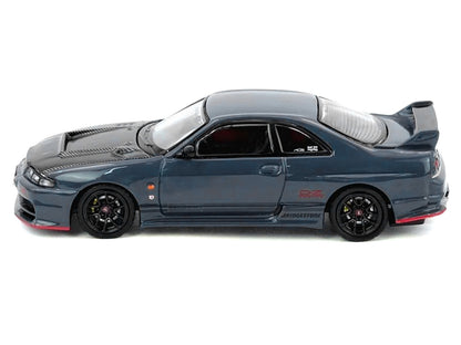 Nissan Top Secret Skyline GT-R (BCNR33) RHD (Right Hand Drive) Stealth Gray with Carbon Hood "Tokyo Auto Salon Hong Kong 2025 Event Edition" 1/64 Diecast Model Car by Inno Models