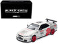 Nissan Skyline GT-R (R34) RHD (Right Hand Drive) #65 "Black Crow" White with Black Pinstripes "Singapore Diecast Expo 2025 Event Edition" 1/64 Diecast Model Car by Inno Models