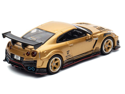 Nissan GT-R (R35) Top Secret Thailand RHD (Right Hand Drive) Gold Metallic "Thailand Diecast Expo 2025 Event Edition" 1/64 Diecast Model Car by Inno Models