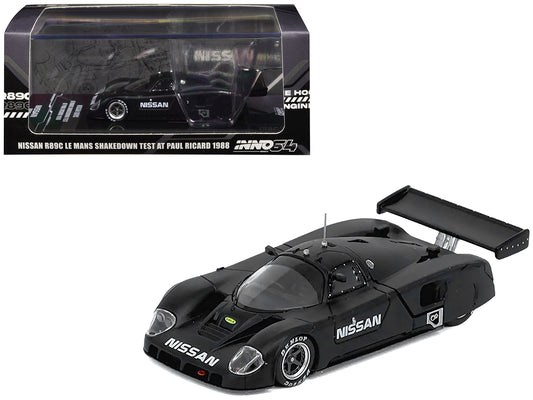 Nissan R89C Matt Black "Le Mans Shakedown Test at Paul Ricard 1988" 1/64 T&y Diecast Model Car by Inno Models