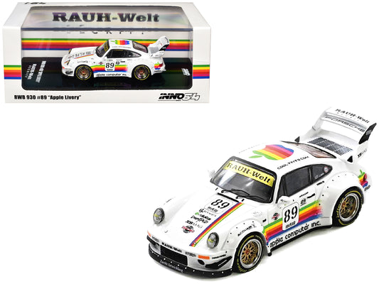 RWB 930 #89 "Apple Livery" White with Stripes 1/64 Diecast by Inno Models
