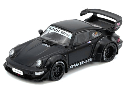 RWB 964 Matt Black 1/64 Diecast Model Car by Inno Models
