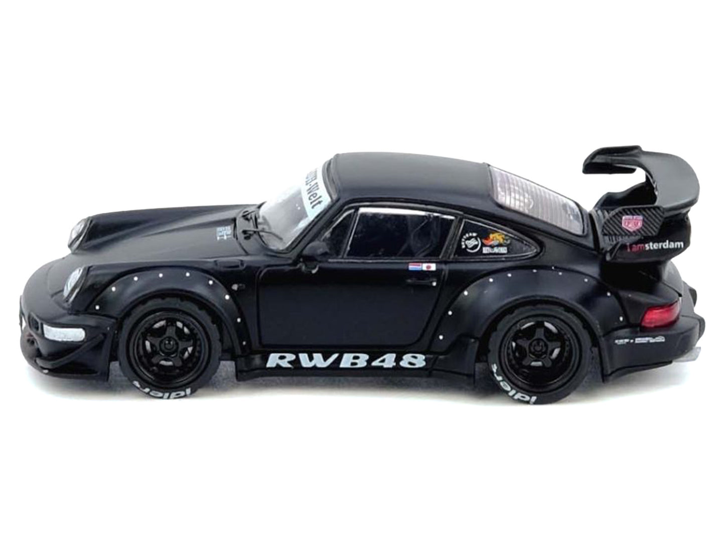 RWB 964 Matt Black 1/64 Diecast Model Car by Inno Models