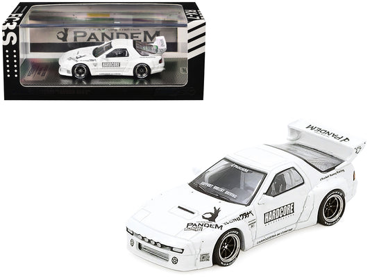 Mazda RX7 (FC3S) "Pandem Aero" Widebody Kit White with Graphics 1/64 T&y Diecast Model Car by Inno Models