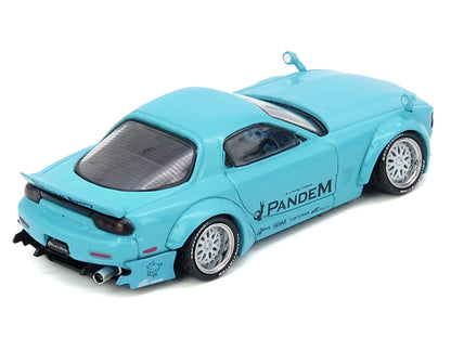 Mazda RX-7 (FD3S) RHD (Right Hand Drive) "Pandem Rocket Bunny" Light Blue 1/64 Diecast Model Car by Inno Models
