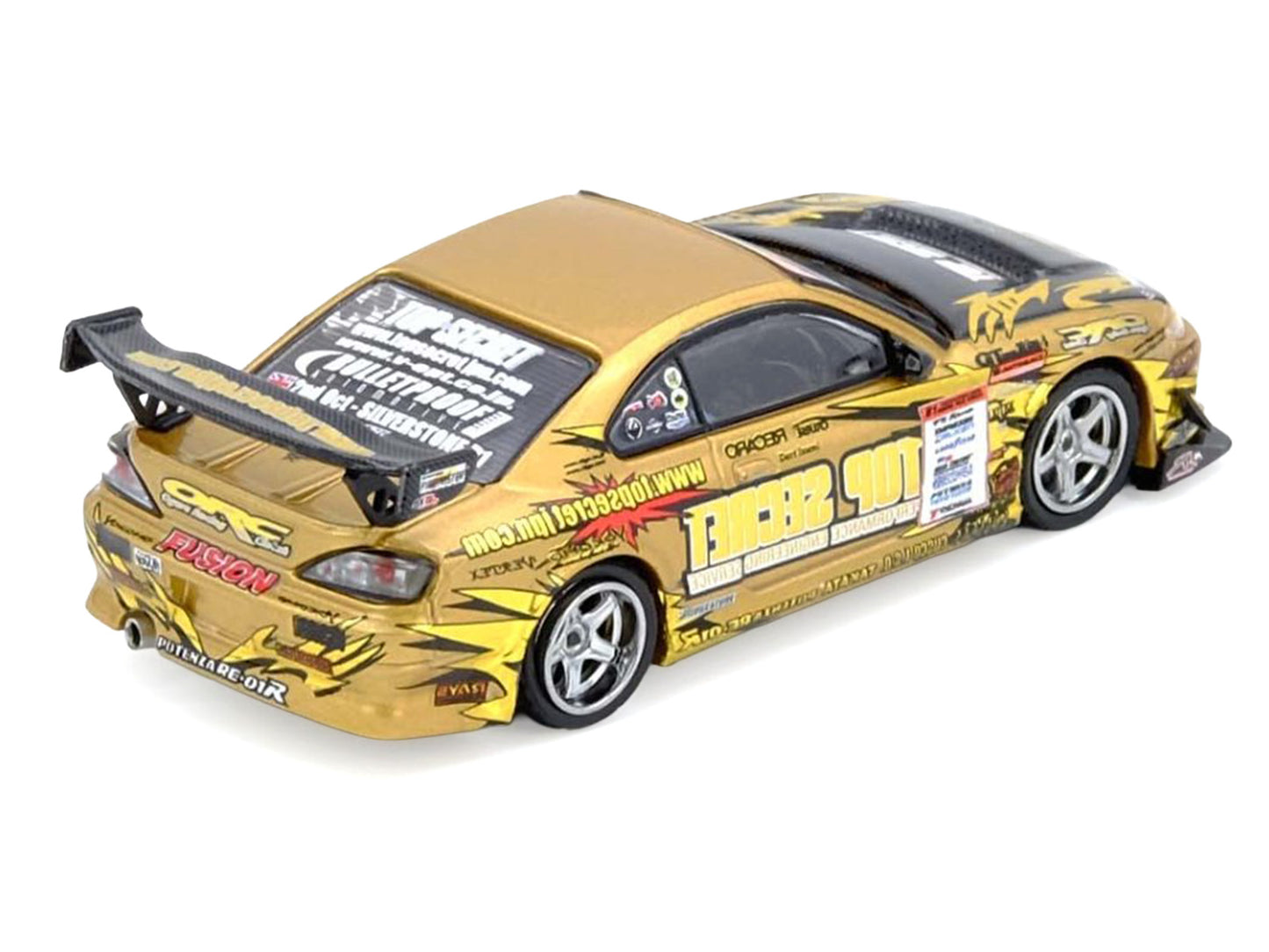 Nissan "Top Secret" Silvia (S15) RHD (Right Hand Drive) Ryuji Miki - Champion "D1 Grand Prix" (2004) 1/64 Diecast Model Car by Inno Models