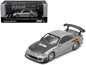 Nissan "Top Secret" Silvia (S15) RHD (Right Hand Drive) Silver Metallic with Carbon Hood 1/64 Diecast Model Car by Inno Models