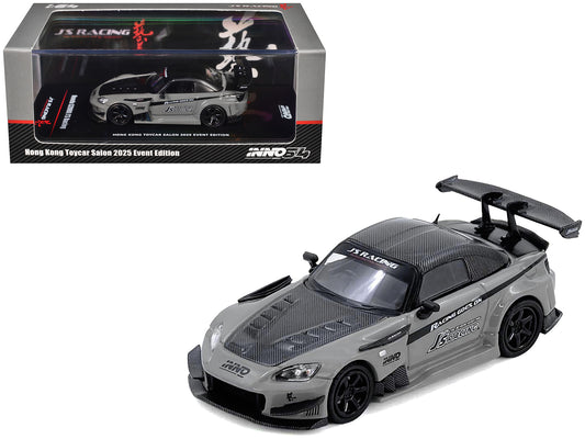 Honda S2000 RHD (Right Hand Drive) "J's Racing" Gray with Carbon Hood and Top "Hong Kong T&ycar Salon 2025 Event Edition" 1/64 T&y Diecast Model Car by Inno Models