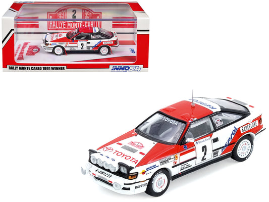 Toyota Celica GT-Four (ST165) #2 Carlos Sainz - Luis Moya Winner "Rally Monte Carlo" (1991) 1/64 Diecast Model Car by Inno Models