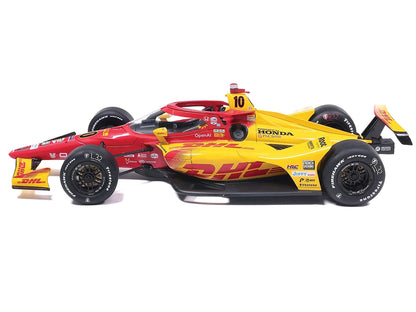 Dallara IndyCar #10 Alex Palou "DHL - Chip Ganassi Racing" Winner "Indianapolis 500" (2025) 1/18 T&y Diecast Model Car by IXO Models