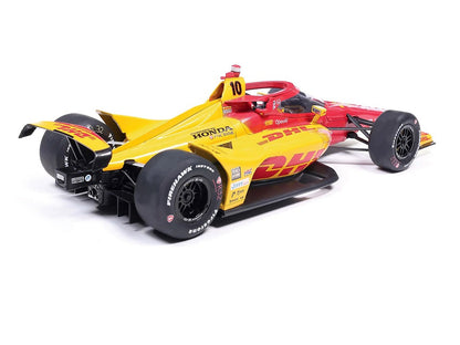 Dallara IndyCar #10 Alex Palou "DHL - Chip Ganassi Racing" Winner "Indianapolis 500" (2025) 1/18 T&y Diecast Model Car by IXO Models