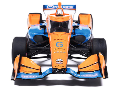 Dallara IndyCar #6 Nolan Siegel "NTT Data" Arrow McLaren (Road Course Configuration) "NTT IndyCar Series" (2026) 1/18 Diecast Model Car by IXO Models