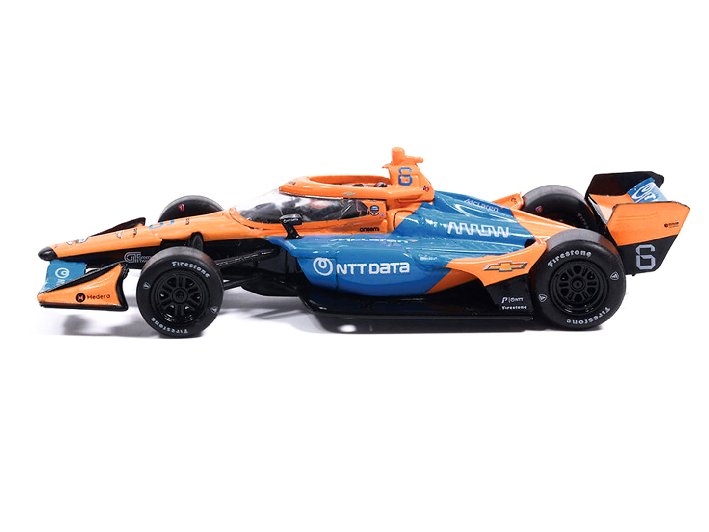 Dallara IndyCar #6 Nolan Siegel "NTT Data" Arrow McLaren IndyCar Team (Road Course Configuration) "NTT IndyCar Series" (2026) 1/64 Diecast Model by IXO Models