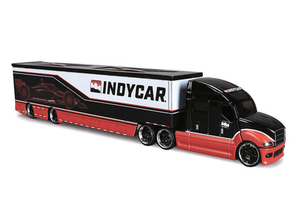 IndyCar Hauler Black and Red with Graphics 1/64 Diecast Model Car by IXO Models
