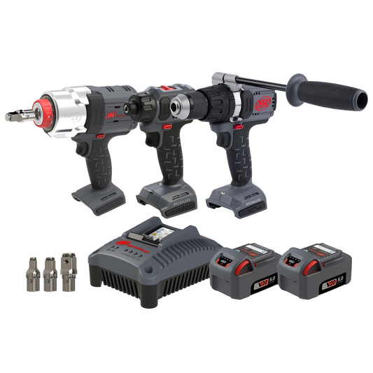 Ingersoll Rand 20V Cordless Combo Tool Kit, D3411 1/4 Inch Screwdriver, D5241