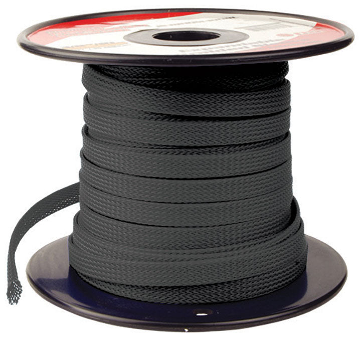 Installation Solution Expandable Braided Sleeve - Black (3/4" x 100 feet)