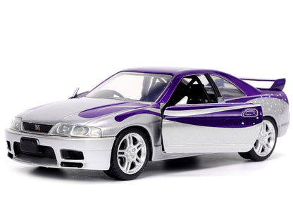 1995 Nissan Skyline GT-R (BCNR33) Purple and Silver Metallic "Fast & Furious" Series 1/32 Diecast Model Car by Jada <h2>1995 Jada</h2> <p>High-quality perfect for collectors enthusiasts. Features deta