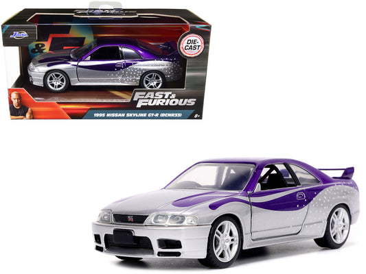 1995 Nissan Skyline GT-R (BCNR33) Purple and Silver Metallic "Fast & Furious" Series 1/32 Diecast Model Car by Jada <h2>1995 Jada</h2> <p>High-quality perfect for collectors enthusiasts. Features deta