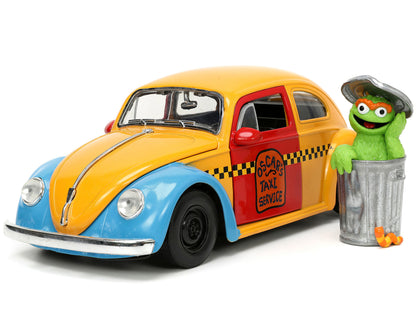 1959 Volkswagen Beetle Taxi Yellow and Blue "Oscar's Service" Oscar the Grouch Diecast Figure "Sesame Street" "Hollywood Rides" Series 1/24 Model Car by Jada <h2>1959 Jada</h2> <p>High-quality perfect