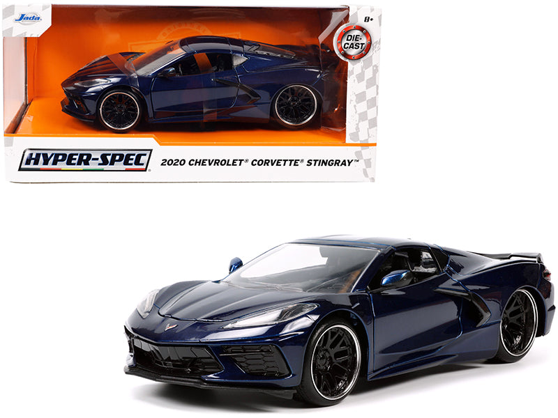 2020 Chevrolet Corvette Stingray C8 Dark Blue Metallic "Hyper-Spec" Series 1/24 Diecast Model Car by Jada <h2>2020 Jada</h2> <p>High-quality perfect for collectors and enthusiasts. Features detailed i