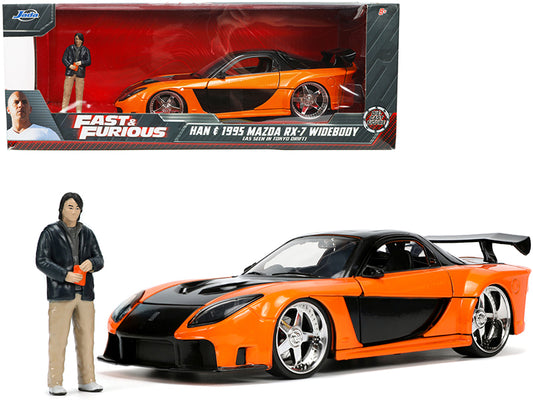 1995 Mazda RX-7 Widebody RHD (Right Hand Drive) Orange Metallic and Black with Han Diecast Figurine "The Fast the Furious: Tokyo Drift" (2006) Movie 1/24 Model Car by Jada <h2>1995 Jada</h2> <p>High-q
