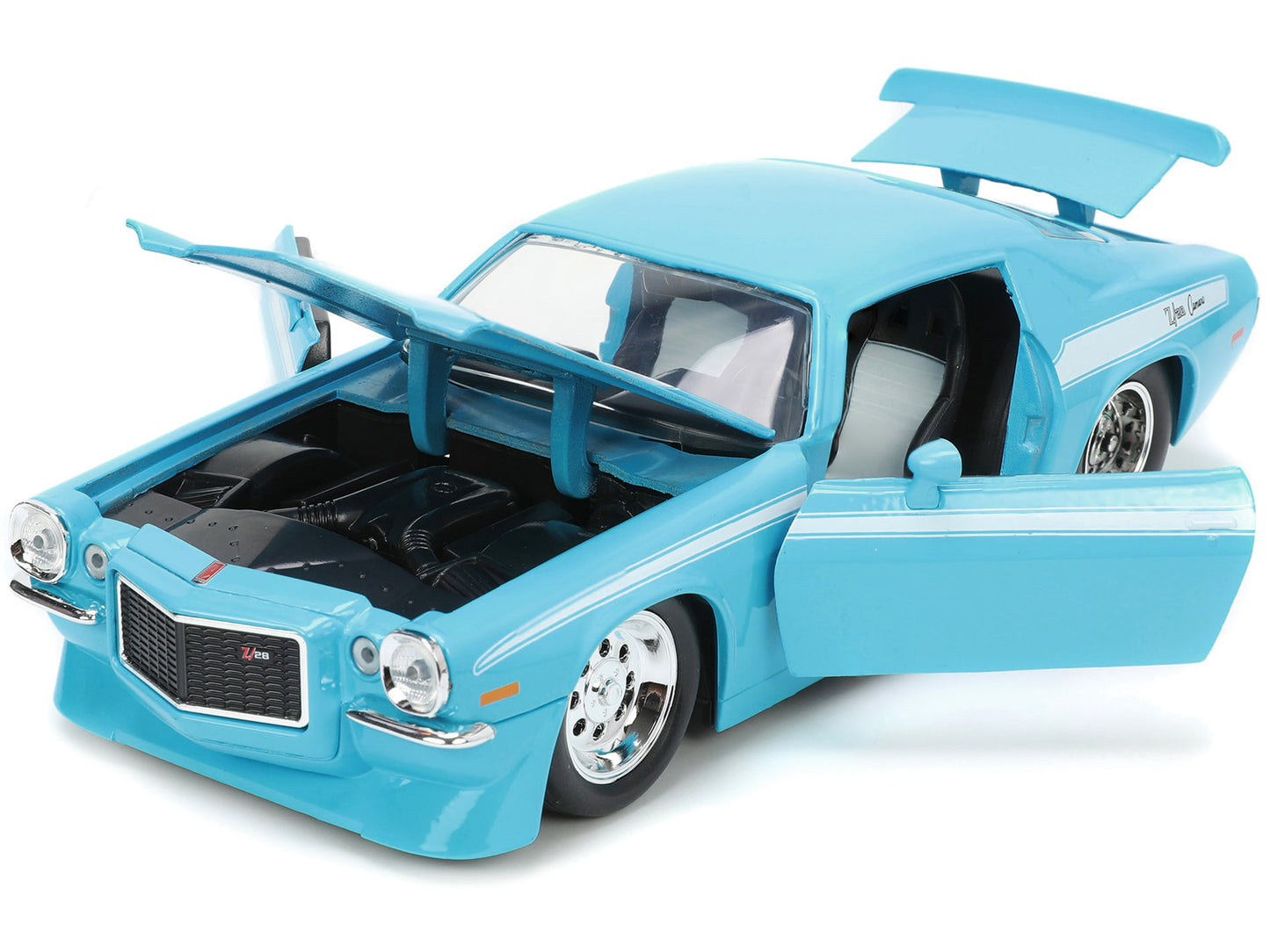 1971 Chevrolet Camaro Z/28 Light Blue with White Stripes "Bigtime Muscle" Series 1/24 Diecast Model Car by Jada <h2>1971 Jada</h2> <p>High-quality perfect for collectors and enthusiasts. Features deta