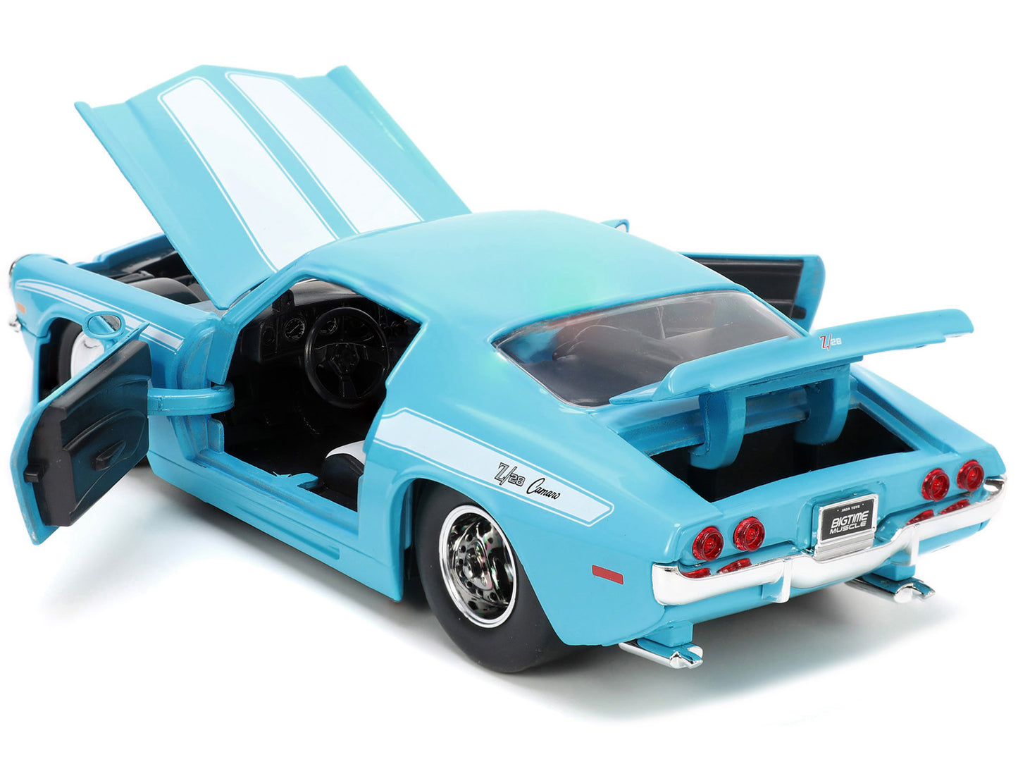 1971 Chevrolet Camaro Z/28 Light Blue with White Stripes "Bigtime Muscle" Series 1/24 Diecast Model Car by Jada <h2>1971 Jada</h2> <p>High-quality perfect for collectors and enthusiasts. Features deta