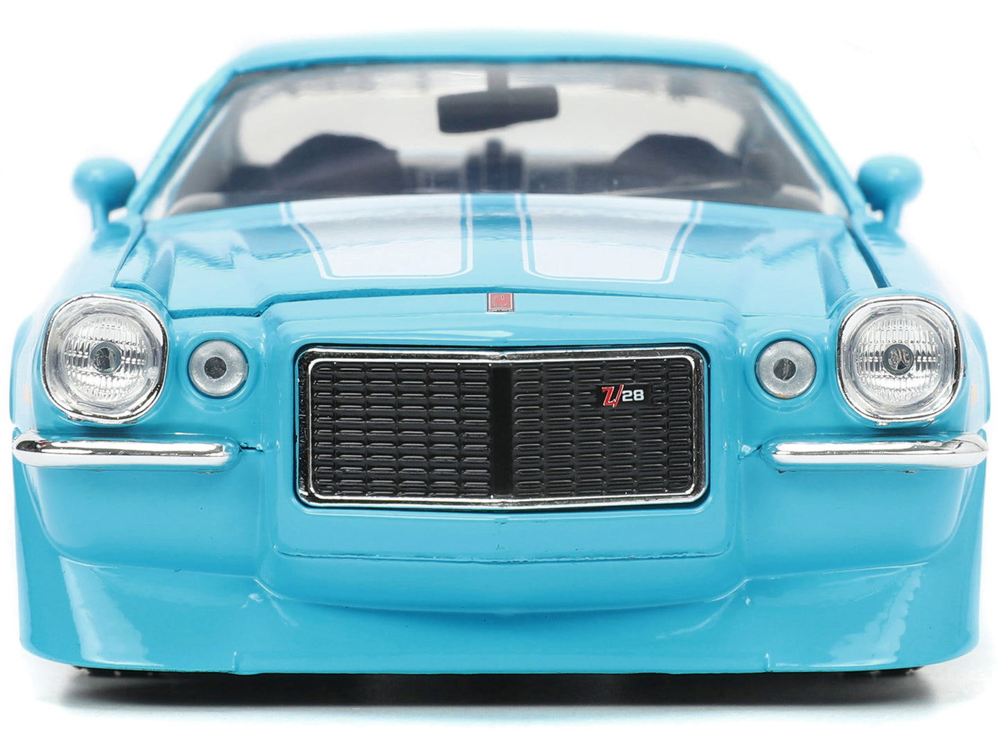 1971 Chevrolet Camaro Z/28 Light Blue with White Stripes "Bigtime Muscle" Series 1/24 Diecast Model Car by Jada <h2>1971 Jada</h2> <p>High-quality perfect for collectors and enthusiasts. Features deta