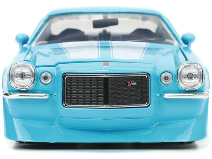 1971 Chevrolet Camaro Z/28 Light Blue with White Stripes "Bigtime Muscle" Series 1/24 Diecast Model Car by Jada <h2>1971 Jada</h2> <p>High-quality perfect for collectors and enthusiasts. Features deta