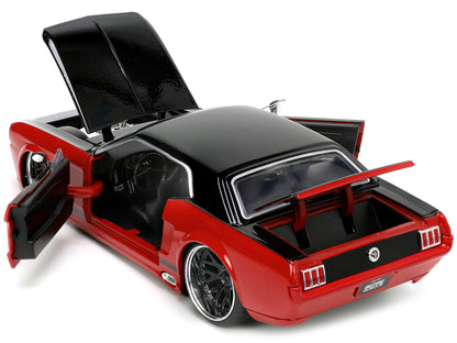 1965 Ford Mustang Custom Red and Black "Bigtime Muscle" Series 1/24 Diecast Model Car by Jada <h2>1965 Jada</h2> <p>High-quality perfect for collectors enthusiasts. Features detailed interior exterior