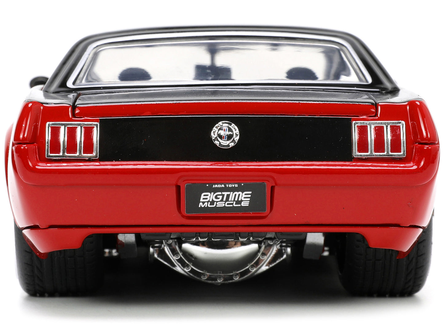 1965 Ford Mustang Custom Red and Black "Bigtime Muscle" Series 1/24 Diecast Model Car by Jada <h2>1965 Jada</h2> <p>High-quality perfect for collectors enthusiasts. Features detailed interior exterior
