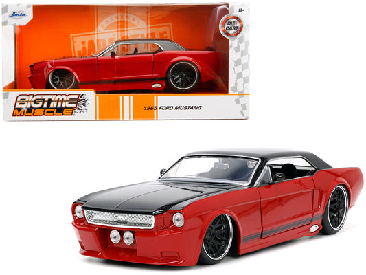 1965 Ford Mustang Custom Red and Black "Bigtime Muscle" Series 1/24 Diecast Model Car by Jada <h2>1965 Jada</h2> <p>High-quality perfect for collectors enthusiasts. Features detailed interior exterior