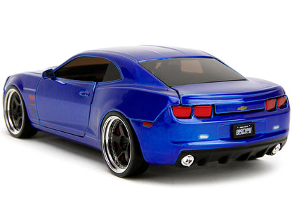2010 Chevrolet Camaro Candy Blue with Black Hood "Bigtime Muscle" Series 1/24 Diecast Model Car by Jada <h2>2010 Jada</h2> <p>High-quality perfect for collectors and enthusiasts. Features detailed int