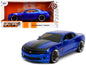 2010 Chevrolet Camaro Candy Blue with Black Hood "Bigtime Muscle" Series 1/24 Diecast Model Car by Jada <h2>2010 Jada</h2> <p>High-quality perfect for collectors and enthusiasts. Features detailed int