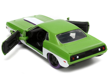 1973 Plymouth Barracuda Green Metallic and White She-Hulk Diecast Figure "The Savage She-Hulk" "Hollywood Rides" Series 1/32 Model Car by Jada <h2>1973 Jada</h2> <p>High-quality perfect for collectors